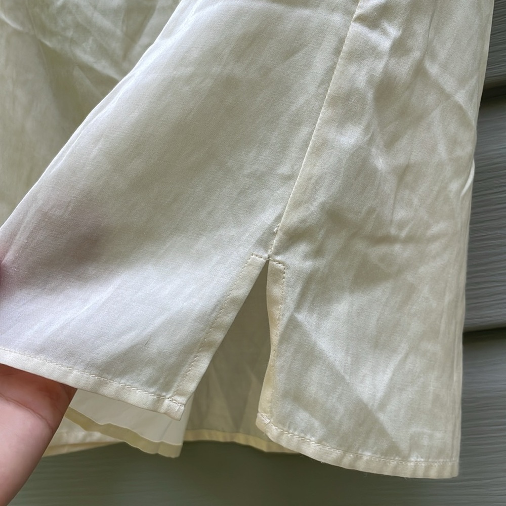 Cream Silk Ruffle Neck Blouse - Picture 4 of 7